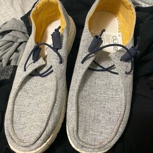 Hey Dude women's Blue and Yellow Loafers